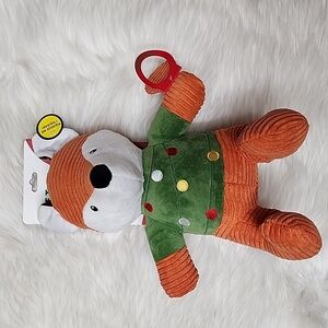 Tuff Toys Christmas Plush Fox Dog Toy with Squeaker - New with Tags